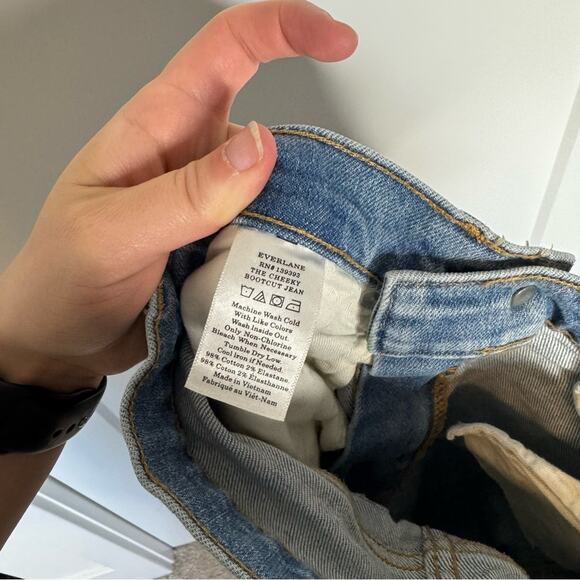 Everlane The Cheeky Bootcut Jean Light Wash Denim High Rise Size 23 - Picture 6 of 6